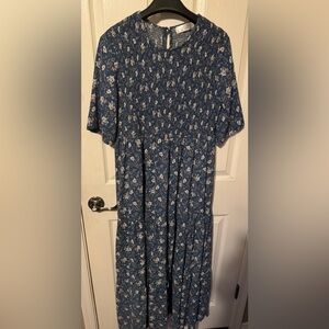 Blue floral maxi dress, Sign Here,XL